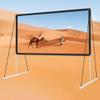 Projector Screen with Stand, Portable Projection Screen 16:9 4K HD Projection Movie Screen with Carry Bag for Indoor and Outdoor, Home Theater(100inch(16:9)) view 4