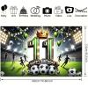BlissYard Soccer 11th Birthday Banner 71x43 Inch Polyester Party Decor view 3