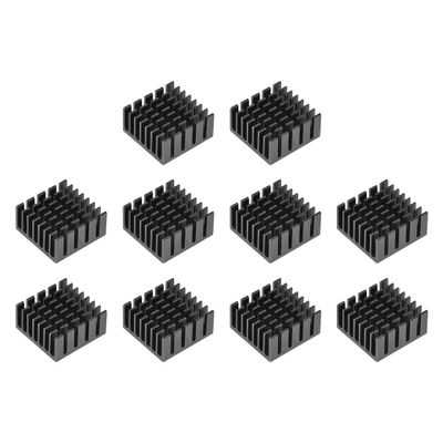 10x20x20mm Black Aluminum Heatsink Thermal Adhesive Pad 3D Print 10Pcs HOAIEB 22073727
