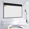 60 Inch Projector Screen Pull Down 16:9 4K HD Manual Retractable Projector Screen with Auto-Locking Wall Mounted for Home Theater Movie Night view 2