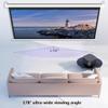 60 Inch Projector Screen Pull Down 16:9 4K HD Manual Retractable Projector Screen with Auto-Locking Wall Mounted for Home Theater Movie Night view 3