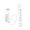 2 Prong Power Strip, NUTICT 2 Prong to 3 Prong Outlet Adapter, 3FT Flat Extension Cord with Outlet Cover, 5-Outlet & 4 USB Ports, 1440J Surge Protector, Wall Mountable, Ideal for Old House, White view 1