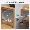 2 Prong Power Strip, NUTICT 2 Prong to 3 Prong Outlet Adapter, 3FT Flat Extension Cord with Outlet Cover, 5-Outlet & 4 USB Ports, 1440J Surge Protector, Wall Mountable, Ideal for Old House, White view 4