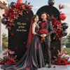 7.2 ft Arch Backdrop Cover Black - Double-Sided Spandex Arch Covers Stretchy Backdrop for Balloon Arches Birthday Party Baby Shower Banquet Wedding Photo Background view 4