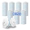 Ucaimao 80 PCS Disposable Toilet Brush Cleaner RefillsToilet Bowl Brush Handle Refills Cleaning System Replacement Heads Cleaner Pads for Bathtub Wash Basin (Only RefillsOnly Fits Ucaimao) - White view 1
