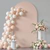 7.2 ft Arch Backdrop Cover Nude Blush - Double-Sided Spandex Arch Covers Stretchy Backdrop for Balloon Arches Birthday Party Baby Shower Banquet Wedding Photo Background view 1