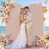 7.2 ft Arch Backdrop Cover Nude Blush - Double-Sided Spandex Arch Covers Stretchy Backdrop for Balloon Arches Birthday Party Baby Shower Banquet Wedding Photo Background view 4