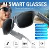 AI Smart Translation Glasses with Chat GPT for Adults,Multifunctional Bluetooth Glasses with Calls, Voice Assistant, Open-Ear Stereo Speakers, Blue Light Filter & UV Protection and USB Charging view 2