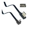 Treayes M;ic/ro USB Data Cable, Flat Cable, car Mounted Upper, Lower, Left and Right Elbows, All Soft Ribbon Cable for Andr(0.1M,AMRI-V8UP) view 1