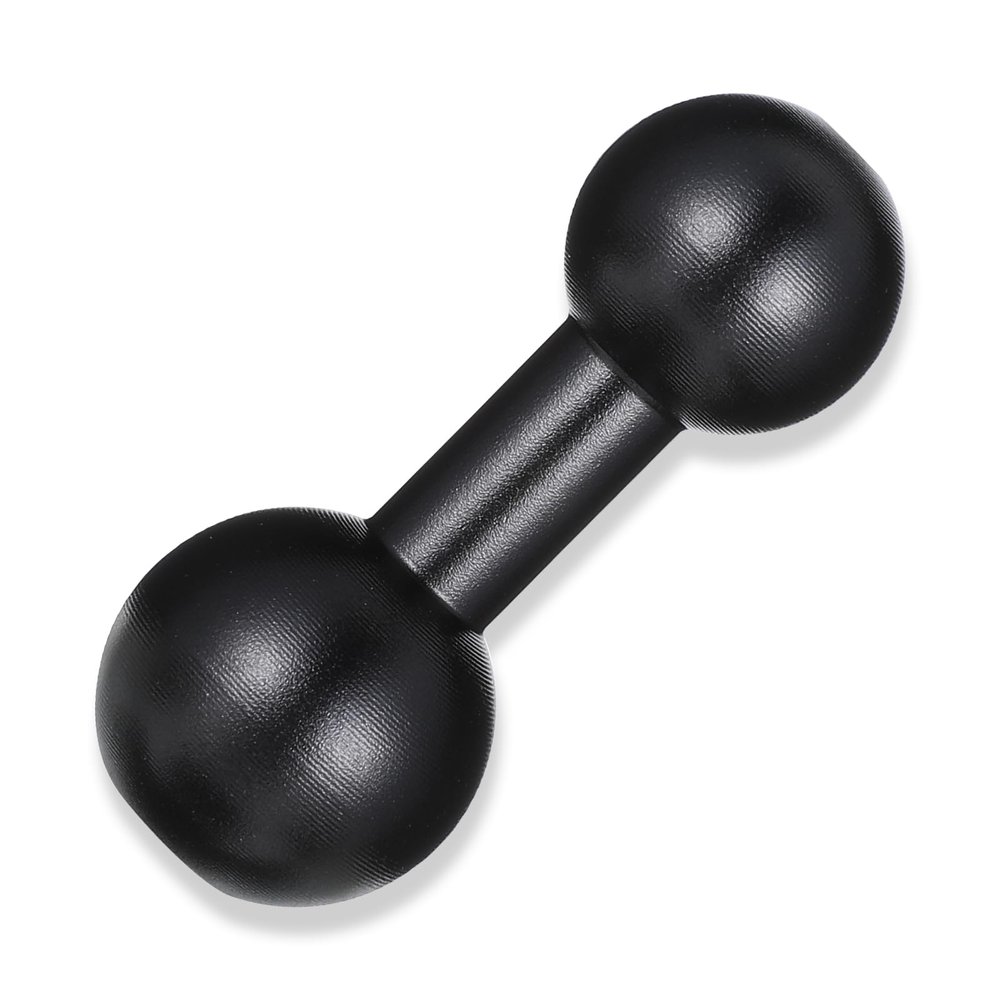 Exircy Aluminum 20mm Ball to 17mm Ball Adapter Extension Connector, Black Balls Mount Arm for GPS Devices with 17mm Balls Connections, Compatible with Dash Mount Arm