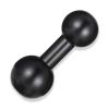 Exircy Aluminum 20mm Ball to 17mm Ball Adapter Extension Connector, Black Balls Mount Arm for GPS Devices with 17mm Balls Connections, Compatible with Dash Mount Arm view 1