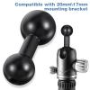Exircy Aluminum 20mm Ball to 17mm Ball Adapter Extension Connector, Black Balls Mount Arm for GPS Devices with 17mm Balls Connections, Compatible with Dash Mount Arm view 4