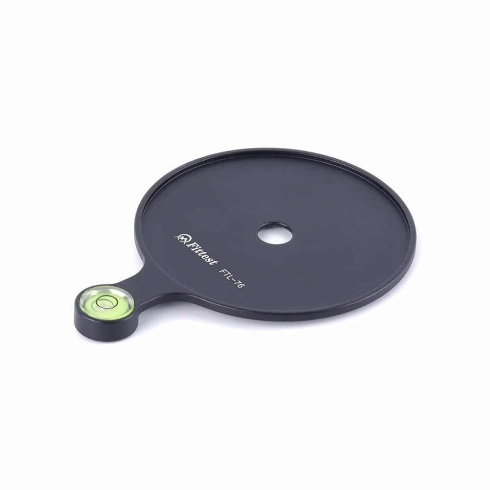 Tripod Add-on Spirit Level Plate Circular Offset Leveling 76/60/50mm Diameter Metal Base Bubble Leveler, Compatible with, Benro, Gitzo, for Tripod/Head (76mm)