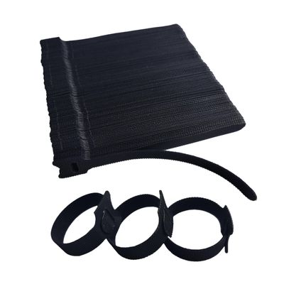 200 PCS 6 Inches Black Reusable Cable Ties, Adjustable Cord Straps, Cable Organizer, Cord Wrap and Hook Loop Cords Management