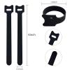 200 PCS 6 Inches Black Reusable Cable Ties, Adjustable Cord Straps, Cable Organizer, Cord Wrap and Hook Loop Cords Management view 2