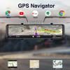12" Car DVR Rearview Mirror Dash Cam Car Camera Front Rear Full HD 1080P Android 14.0 OS 8Core RAM 4GB+ROM 64GB Carpaly Android Auto WiFi Network GPS Navigation Offline Map 24/7h Parking Mode ADAS view 4
