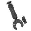 Focket Post Clamp Bracket, Adjustable Aluminum Alloy Bracket with Adapter for Mini Satellite Device on RV Ladder Yachts (Mount & Black Adapter) view 2