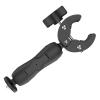 Focket Post Clamp Bracket, Adjustable Aluminum Alloy Bracket with Adapter for Mini Satellite Device on RV Ladder Yachts (Mount & Black Adapter) view 3