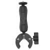 Focket Post Clamp Bracket, Adjustable Aluminum Alloy Bracket with Adapter for Mini Satellite Device on RV Ladder Yachts (Mount & Black Adapter) view 4