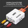 lvifloae AV to VGA Adapter 1080p Mini Video Converter Analog Signal Video Connector Set Top Box Computer Monitor Screen TV to Computer Converter Box with USB Cable White view 4