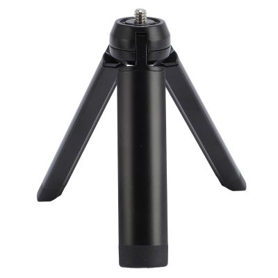 Sanpyl Portable Desktop Mini Tripod, Aluminum Alloy Foldable Desk Tripod Stand with 1/4in Screw Interface, for Phone Clamp Camera Action Camera