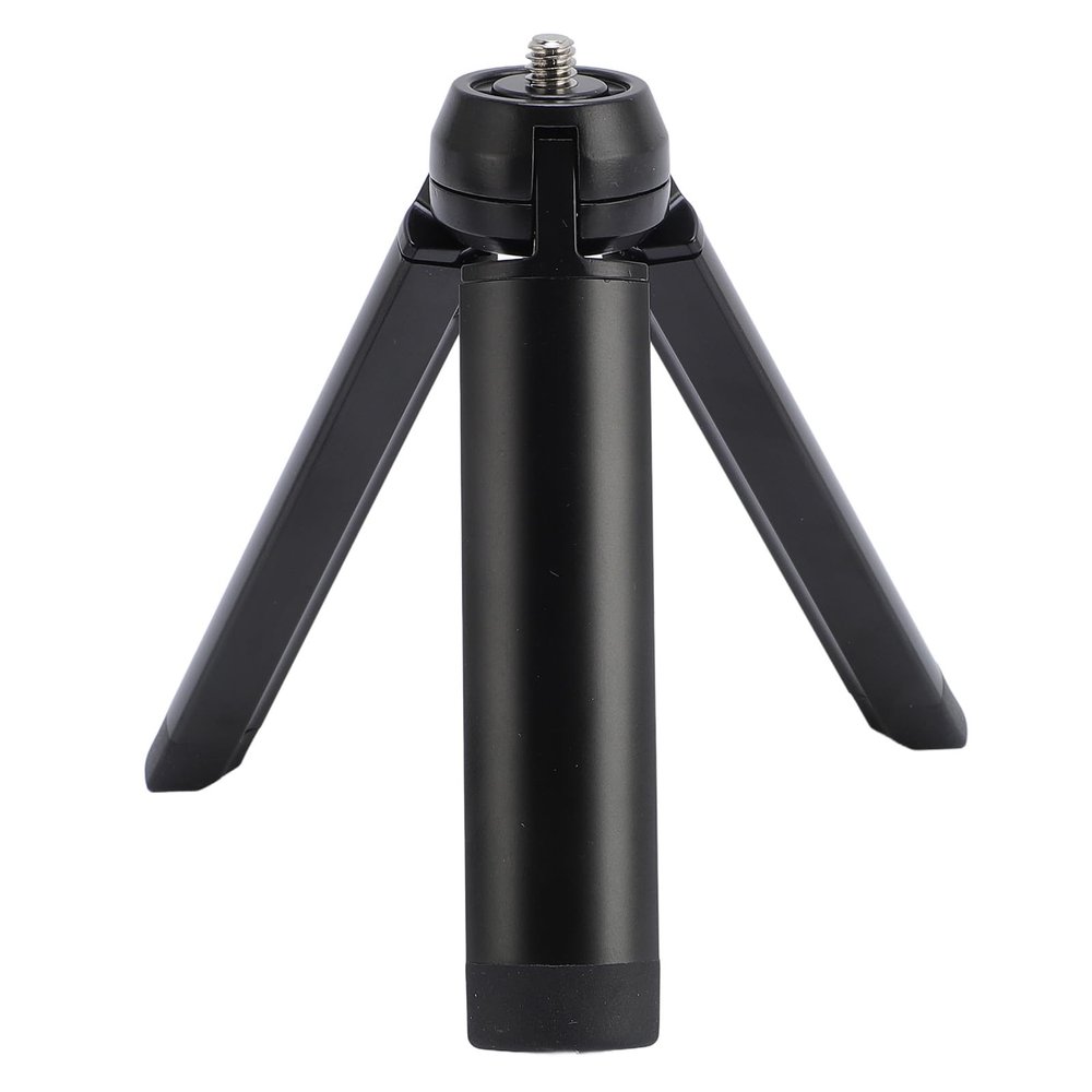 Sanpyl Portable Desktop Mini Tripod, Aluminum Alloy Foldable Desk Tripod Stand with 1/4in Screw Interface, for Phone Clamp Camera Action Camera