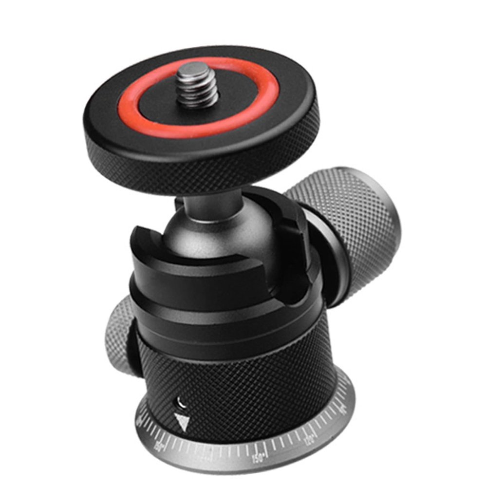 Rotatable Tripod Ball Head 1/4in Hot Shoe Adapter Aluminum Construction for Panoramic DSLR Phone Mount 3KG Bearing Ball Head Tripod Adapter
