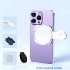 Ymiko Selfie Mirror Rear Camera BT Remote Control Selfie Vlog Live Stream Compact Lightweight Durable Black White Portable Travel Mirror for Selfie Lovers (White) view 2