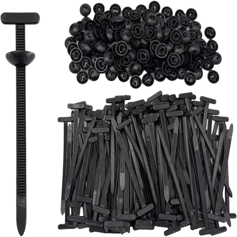 100 Pcs Nylon Universal Cable Tie Buckle with Pin & Button Design for Car Daily Auto Fixing Multipurpose Plastic Cable Ties Tool UV Resistant Zipties High Temperature Locking Zip Ties Holder