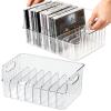 BZCWHWY Clear CD Holder 2 Pack, Plastic CD Storage Box, CD Storage Racks, DVD Storag Organizers Disc Holder Display Shelf Holds up to 40 Standard CD Cases, Media Organizer Box for Video Game view 1