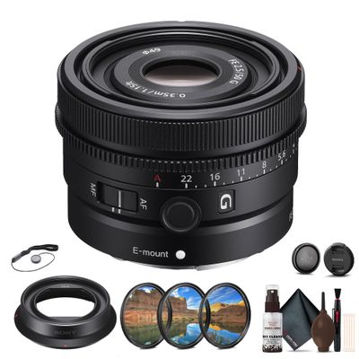 Sony FE 50mm f/2.5 G Lens (SEL50F25G) Compact Portrait and Street Photography EMount Lens + Filter Kit + Cap Keeper + Cleaning Kit + More