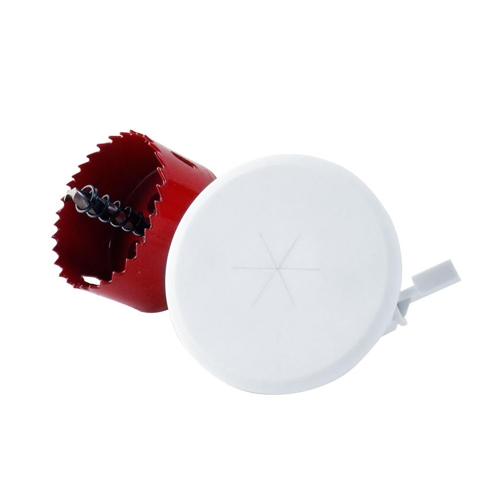 Construct Pro SpeedyZ Screw-in Cable Pass Through Port White, 1.125" Inner Diameter, 2.5" Outer Diameter, Includes 2-1/8" Hole Saw Low Profile, Paintable Wall Plate with Rubber Grommet