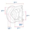 Construct Pro SpeedyZ Screw-in Cable Pass Through Port  White, 1.125" Inner Diameter, 2.5" Outer Diameter, Includes 2-1/8" Hole Saw  Low Profile, Paintable Wall Plate with Rubber Grommet view 3