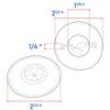 Construct Pro SpeedyZ Screw-in Cable Pass Through Port  White, 1.125" Inner Diameter, 2.5" Outer Diameter, Includes 2-1/8" Hole Saw  Low Profile, Paintable Wall Plate with Rubber Grommet view 4