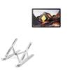 BoxWave Stand and Mount Compatible with Cubot Tab 70 - Compact QuickSwitch Stand, Portable Multi Angle Viewing Foldable Riser - Metallic Silver view 1