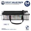 Stock Your Home CD Storage Bags (84 Pack) - Transparent PVC Media Storage - Water Resistant CD Holder Case with Handles - Clear Plastic Carrying Game Bag Storage for CDs, Albums, Video Games, Books view 3