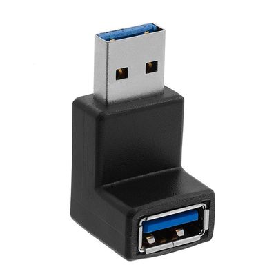 Cmple - 90 Degree USB 3.0 Male to Female Adapter Up Right Angle A Plug to Jack Connector Converter Extender for PC Laptop Hard Drive Keyboard Mouse (USB 3.0 A Male to A Female 90 Degree)