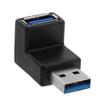 Cmple - 90 Degree USB 3.0 Male to Female Adapter Up Right Angle A Plug to Jack Connector Converter Extender for PC Laptop Hard Drive Keyboard Mouse (USB 3.0 A Male to A Female 90 Degree) view 2