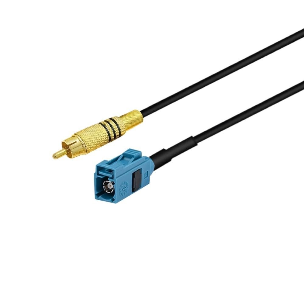 bodateng LIHUA RG174 Video Cable R/CA Male to Fakra Female Adapter Car Reversing Rear View Camera Adapter Cables(Fakra Z F to RCA M,15CM)