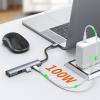 100WPD Charging USB C Hubs 3/4 In 1 Adapter With 4K HDTV And 5Gbps USB3.0 Portable Docking Station For Laptops Portable Docking Station For Laptop view 4