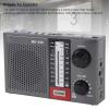 FAUOSWUK Portable AM FM Shortwave Radio, Abs Retro Portable Radio Built in Flashlight with Lanyard for Home Travel Camping view 4