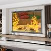 60 72 84 inch Portable Outdoor Projector Screen, 4:3 16:9 Manual Pull Down 4K HD Movie Screen for Theater Backyard Cinema(84"(16:9)) view 2