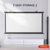 60 72 84 inch Portable Outdoor Projector Screen, 4:3 16:9 Manual Pull Down 4K HD Movie Screen for Theater Backyard Cinema(84"(16:9)) view 3