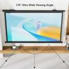 60 72 84 inch Portable Outdoor Projector Screen, 4:3 16:9 Manual Pull Down 4K HD Movie Screen for Theater Backyard Cinema(84"(16:9)) view 4