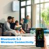 Herdio 8 Inch 600W Outdoor Bluetooth Speakers Waterproof with Powerful Bass, TWS Pairing Wall Mount Durable Loud Sound System | Ideal for Large Spaces: Commercial Areas, Spacious Backyards (White) view 3
