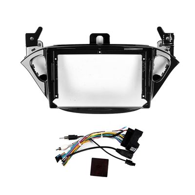 9" Car Stereo Navigation Radio Mounting Frame Bracket with Wiring Harness Compatible with Opel Adam 2013 2014 2015 2016 2017-2021 for Opel Corsa 2014 2015 2016 2017 2018 2019 2020 2021 (E) UV Black