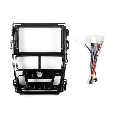 9" Car Stereo Navigation FM Radio Mounting Frame Bracket with Wiring Harness Compatible with Toyota Vios/Yaris 2018 2019 at