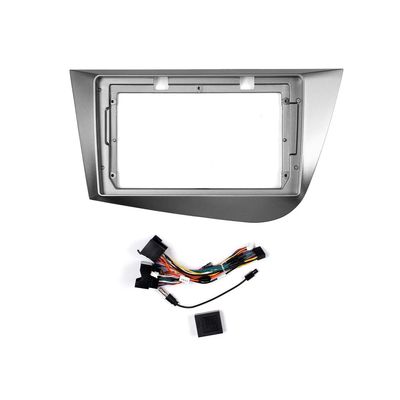 Car Stereo Navigation 9" Android Radio Mounting Frame Mask Bracket with Wiring Harness Specific Designed for Seat Leon 2005 2006 2007 2008 2009 2010 2011 2012 LHD