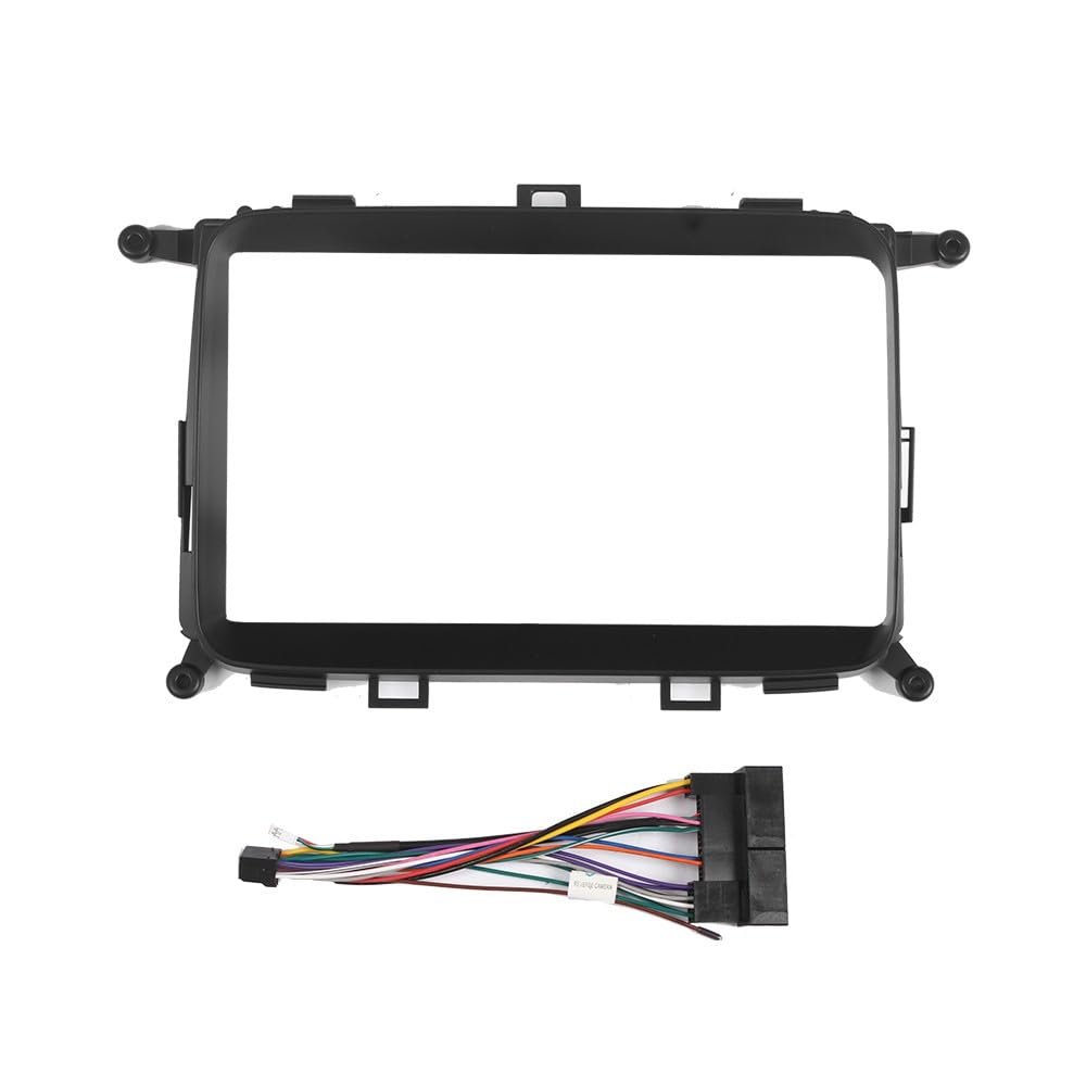 Car Stereo Navigation 9" Android Radio Mounting Frame Mask Bracket with Wiring Harness Specific Designed for Kia Carens Rondo 2014 2015 2016 2017