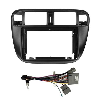 9" Car Stereo Navigation FM Radio Mounting Frame Bracket with Wiring Harness Compatible with Honda Civic 1996 1997 1998 1999 2000 2001 MT